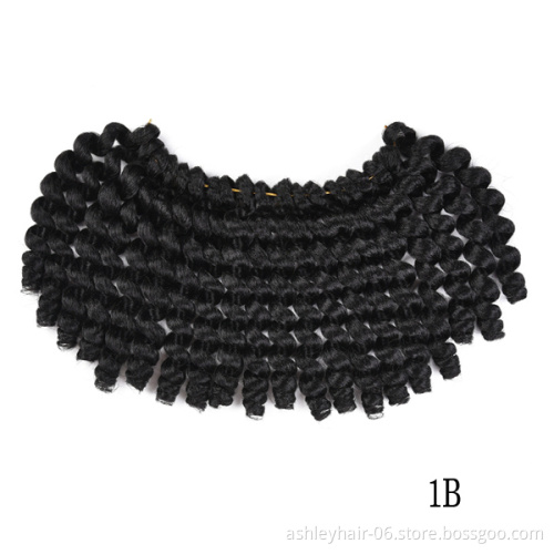 High Quality 100% Synthetic Hair Jamaican Bounce Jumpy Wand Curl Crochet Braid